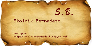 Skolnik Bernadett névjegykártya